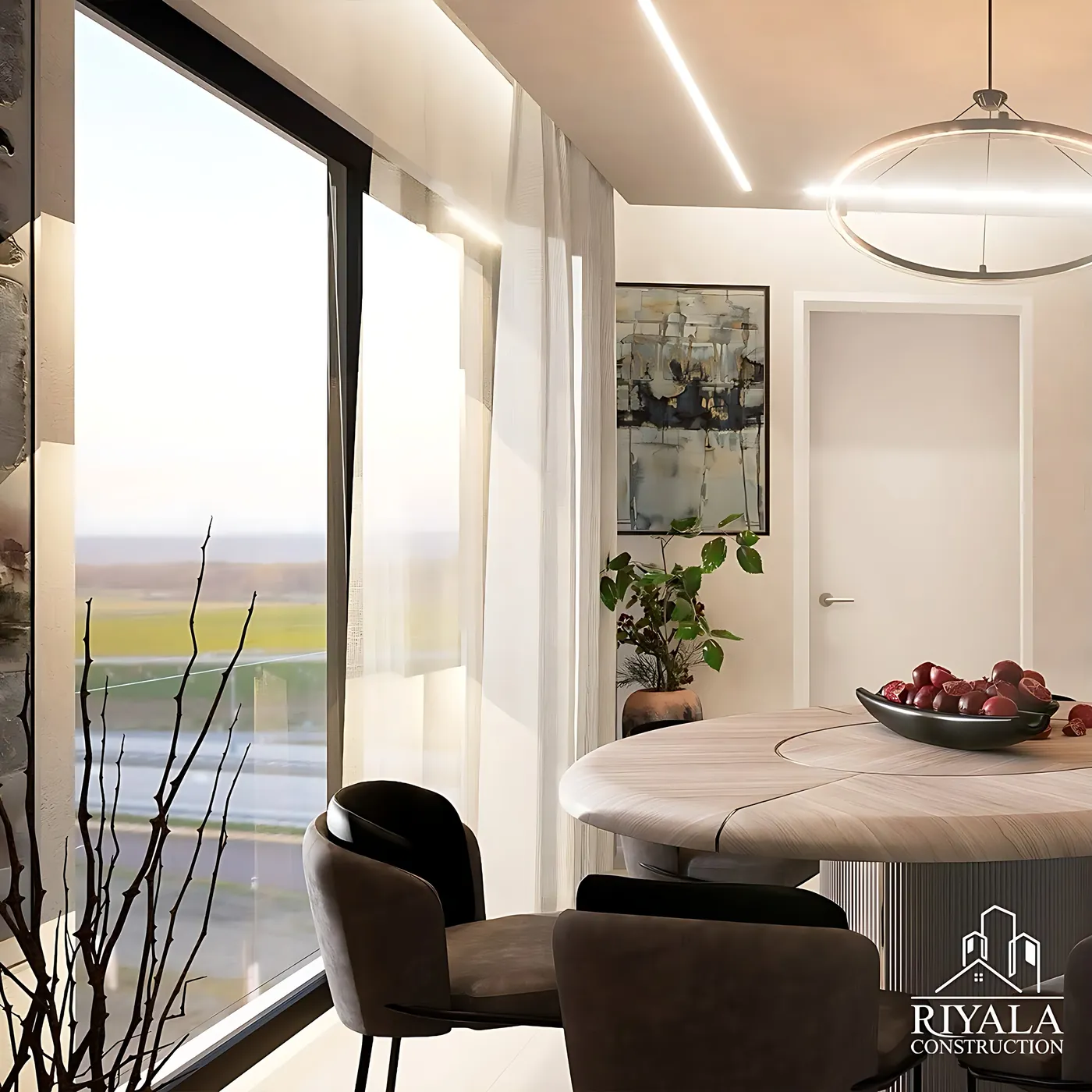 Dining room with view