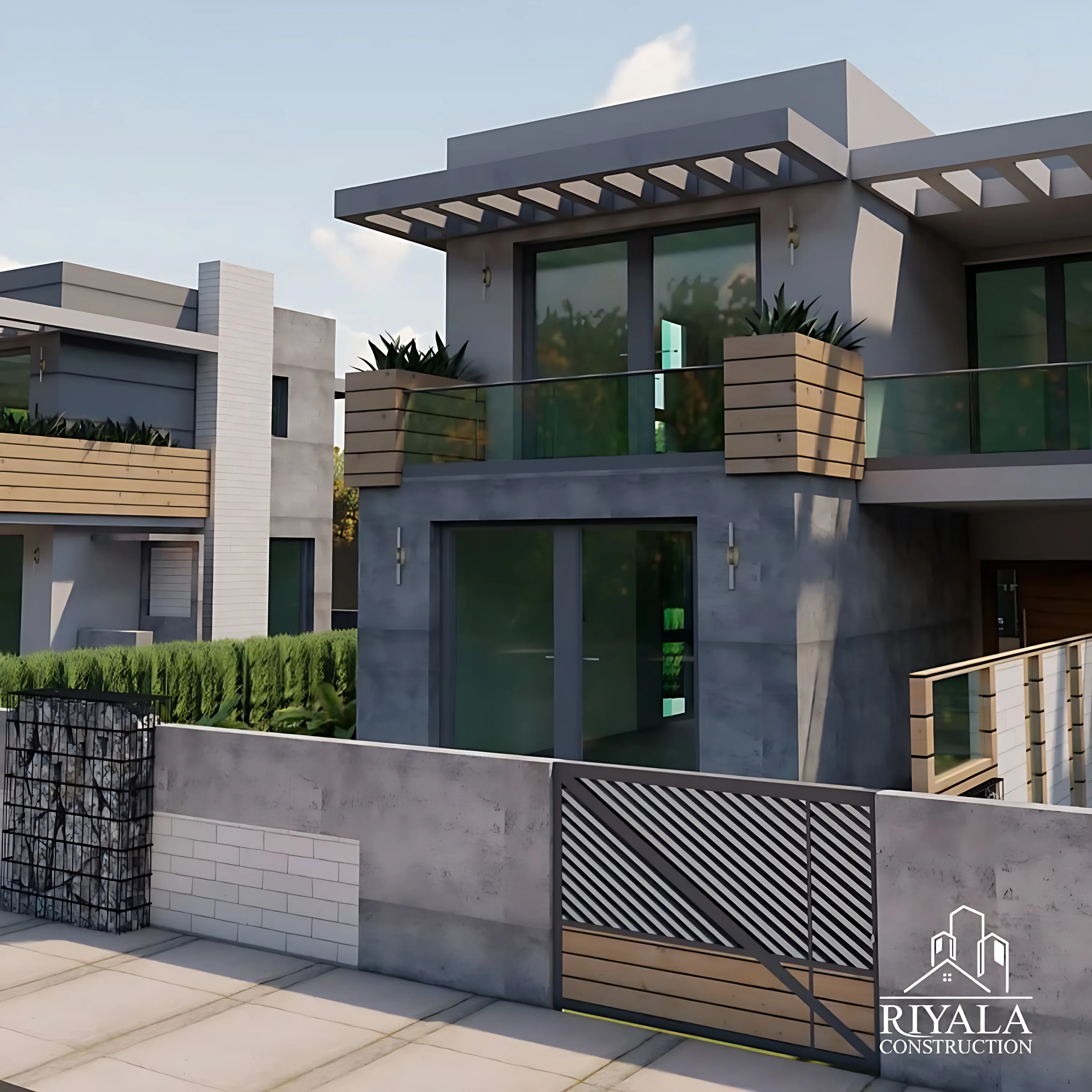 Riyala One villa front, visualisation