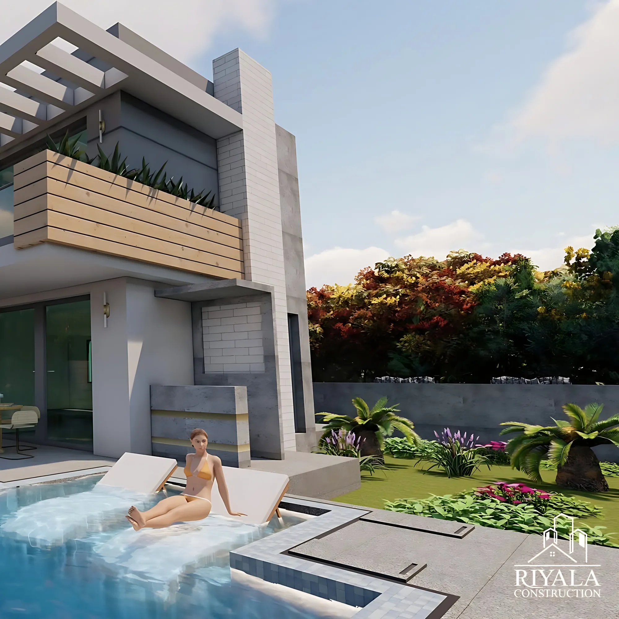 Pool deck, visualisation