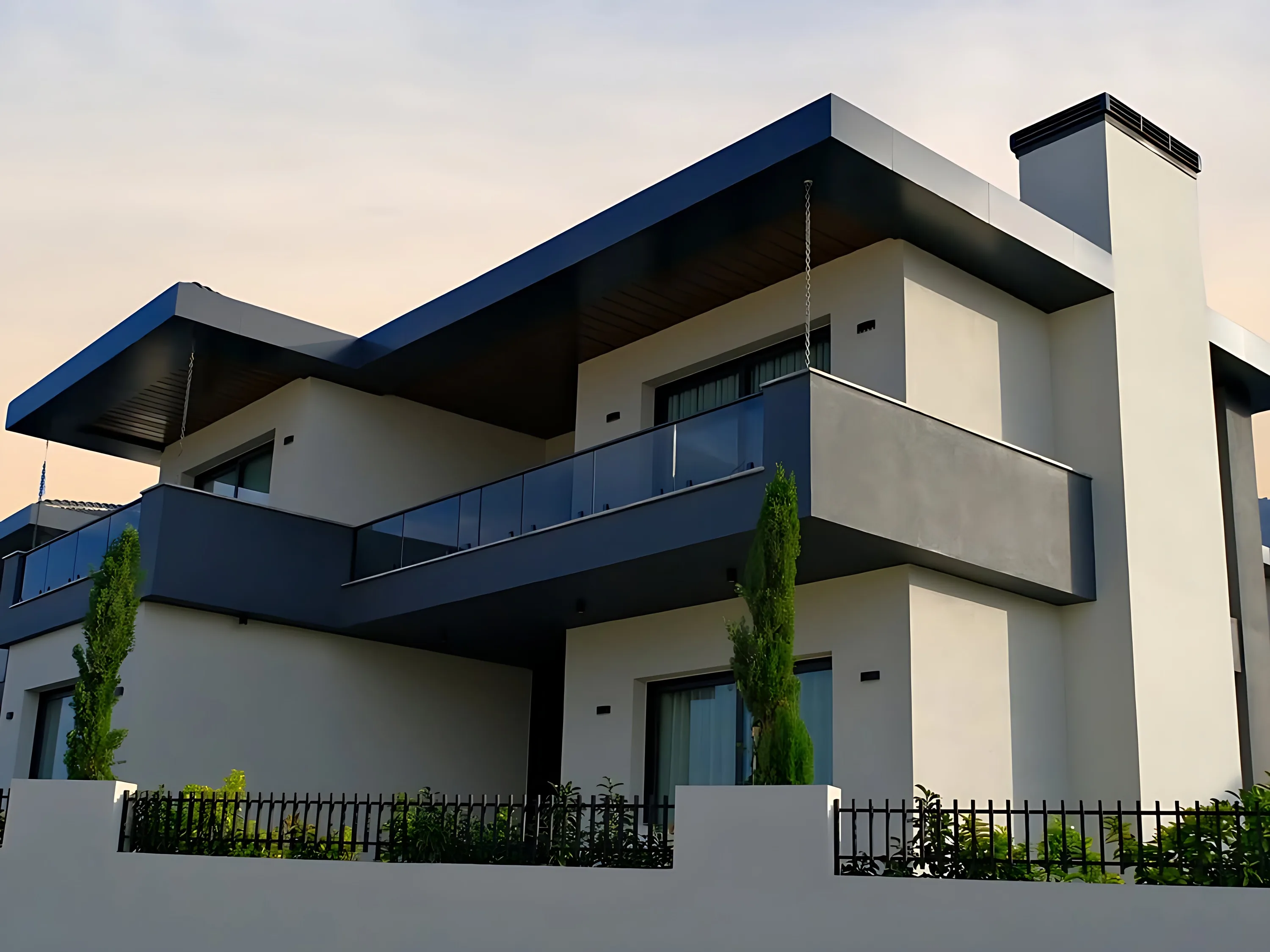 Riyala One villa at dusk